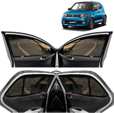 Kingsway Rear Window, Side Window, Windshield Sun Shade For Maruti Suzuki Ignis(Black)
