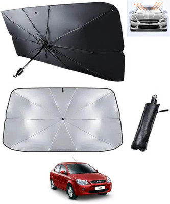 RKPSP Windshield Sun Shade For Ford Ikon(Silver, Black)