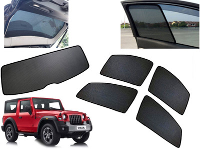 AUTO PEARL Side Window, Rear Window Sun Shade For Mahindra Thar(Black)