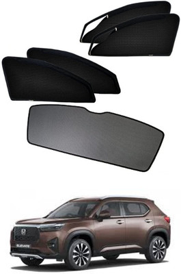Top Vechile Rear Window, Side Window Sun Shade For Honda Elevate(Black)