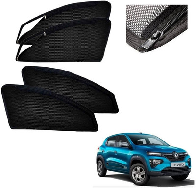 RAKRISH Side Window, Rear Window Sun Shade For Renault Kwid(Black)