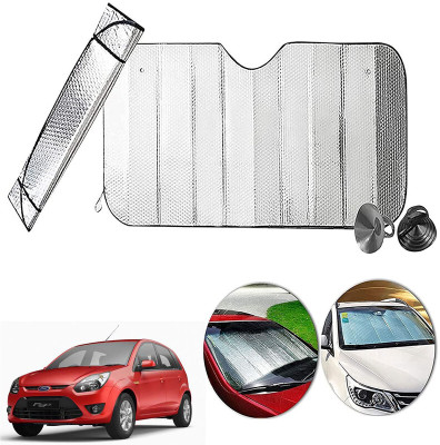 AUTO PEARL Dashboard, Windshield Sun Shade For Ford Figo(Silver)