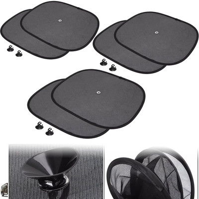 Pious Side Window Sun Shade For Mahindra Bolero, Universal For Car(Black)