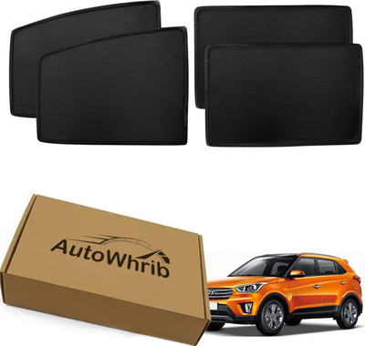 Autowhrib Side Window Sun Shade For Hyundai Creta(Black)