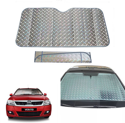 AUTO PEARL Dashboard, Windshield Sun Shade For Mahindra Verito(Grey)