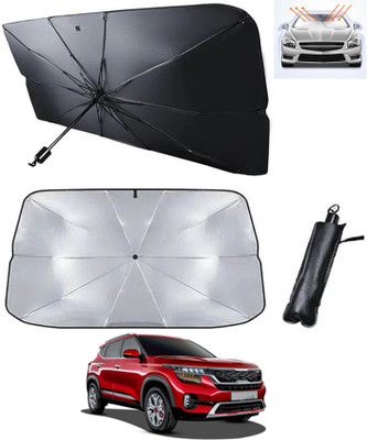 MATIES Windshield Sun Shade For Kia Seltos(Silver)