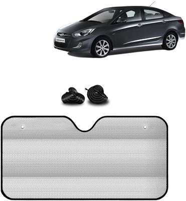Kingsway Windshield, Dashboard, Rear Window, Side Window Sun Shade For Hyundai Verna(Silver)