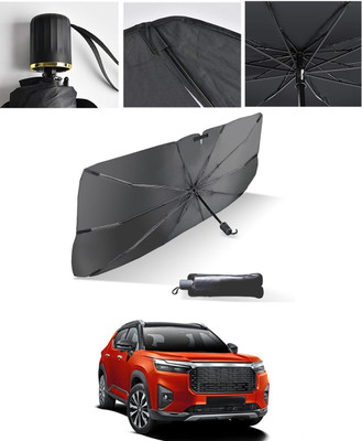 AYW Windshield Sun Shade For Hyundai Elantra(Black, Silver)