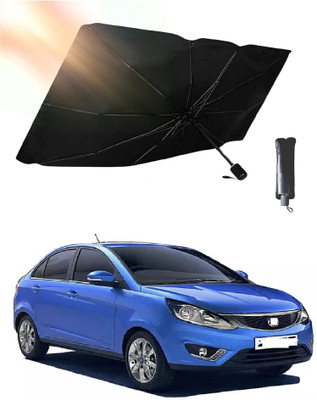 ROSHNEER ENTERPRISES Windshield Sun Shade For Tata Zest(Black, Silver)