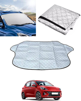 RKPSP Windshield Sun Shade For Hyundai Grand i10 NIOS(Silver)