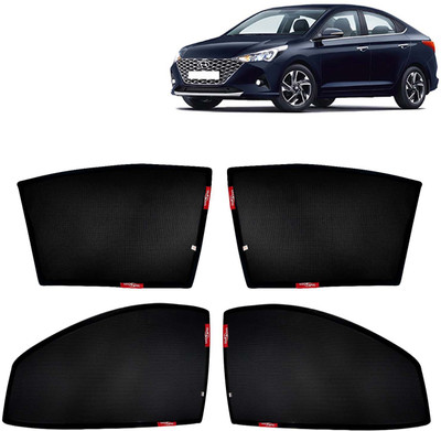 Kingsway Side Window, Rear Window Sun Shade For Hyundai Verna(Black)
