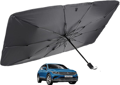 MOCKHE Windshield Sun Shade For Volkswagen Tiguan(Black)