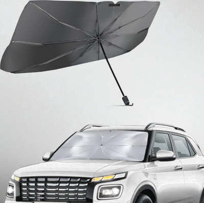 ShopDock Dashboard, Windshield Sun Shade For Universal For Car Universal For Car(Black, Silver)