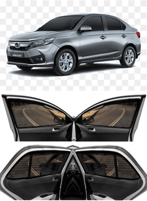 GATIMAN Side Window, Rear Window Sun Shade For Honda Amaze(Black)