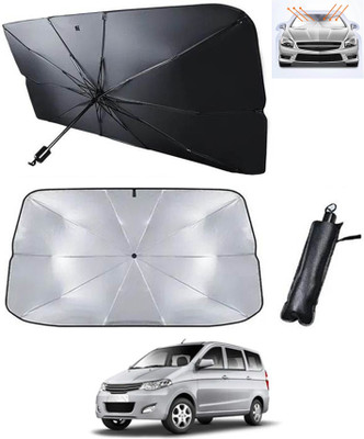 AYW Windshield Sun Shade For Chevrolet Enjoy(Silver, Black)