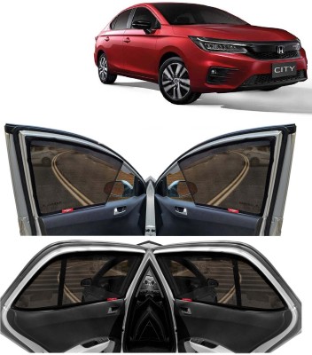 Kingsway Rear Window, Side Window Sun Shade For Honda City(Black)