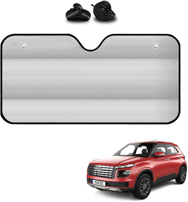 COSMOGEAR Windshield, Dashboard, Rear Window Sun Shade For Hyundai Venue(Silver)