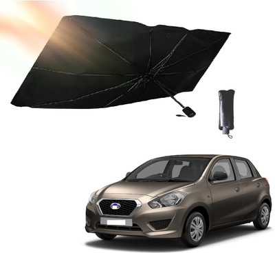 ROSHNEER ENTERPRISES Windshield Sun Shade For Datsun Go(Black, Silver)