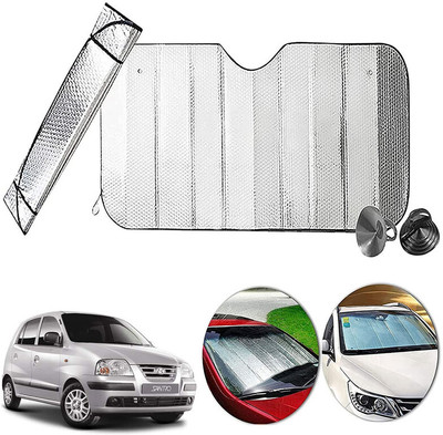 AUTO PEARL Dashboard, Windshield Sun Shade For Hyundai Santro(Silver)