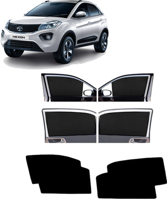 DreamRow Side Window Sun Shade For Tata Nexon(Black)