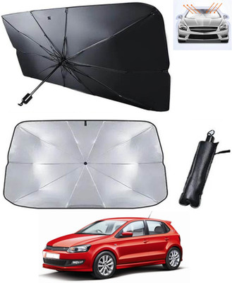 AYW Windshield Sun Shade For Volkswagen Polo GT(Silver, Black)