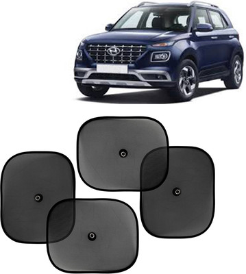 Kingsway Side Window, Rear Window, Windshield Sun Shade For Hyundai Venue(Black)