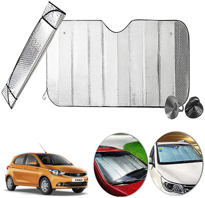 AUTO PEARL Dashboard, Windshield Sun Shade For Tata Tiago(Silver)