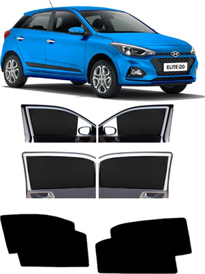 DreamRow Side Window Sun Shade For Hyundai Elite i20(Black)