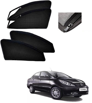 RAKRISH Side Window, Rear Window Sun Shade For Tata Manza(Black)