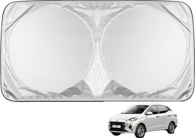 MOCKHE Windshield Sun Shade For Hyundai Aura(Silver)
