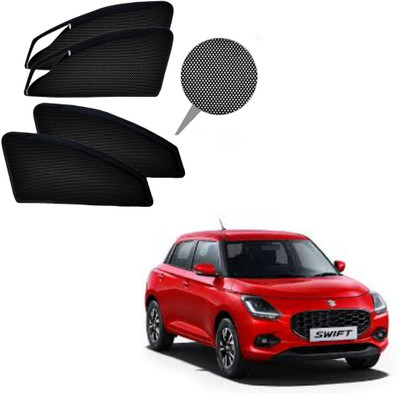 RAKRISH Rear Window, Side Window Sun Shade For Maruti Suzuki New Swift(Black)