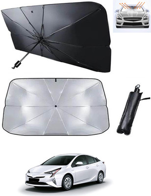 RKPSP Windshield Sun Shade For Toyota Prius(Black, Silver)