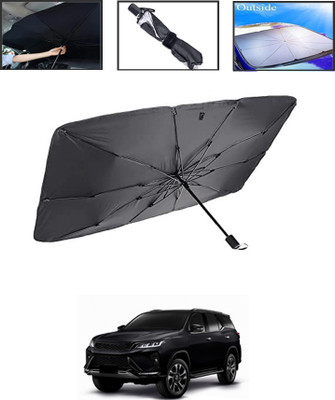 MSNP Windshield Sun Shade For Toyota Universal For Car(Black, Silver)