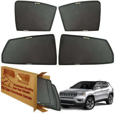 WolkomHome Side Window Sun Shade For Jeep Universal For Car(Black)