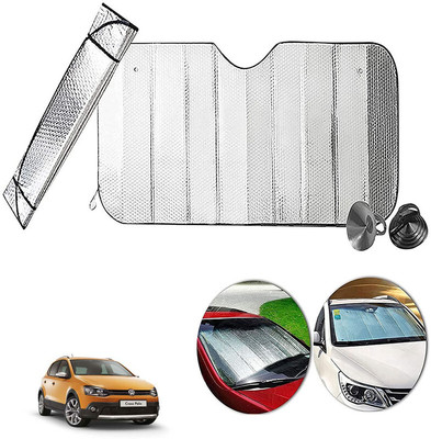 AUTO PEARL Dashboard, Windshield Sun Shade For Volkswagen Polo Cross(Silver)