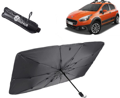 Selifaur Dashboard, Rear Window, Sun Roof, Windshield Sun Shade For Fiat Avventura(Black)
