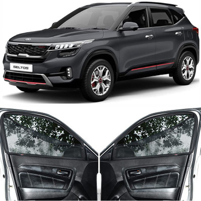 RAKRISH COLLECTION Rear Window, Side Window Sun Shade For Kia Seltos(Black)