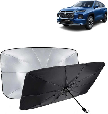 Kingsway Dashboard, Windshield Sun Shade For Maruti Suzuki Grand Vitara(Black, Silver)