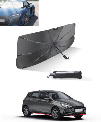 MATIES Windshield Sun Shade For Hyundai Universal For Car(Black, Silver)