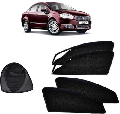 Magnetic Rear Window Sun Shade For Fiat Linea Classic(Black)