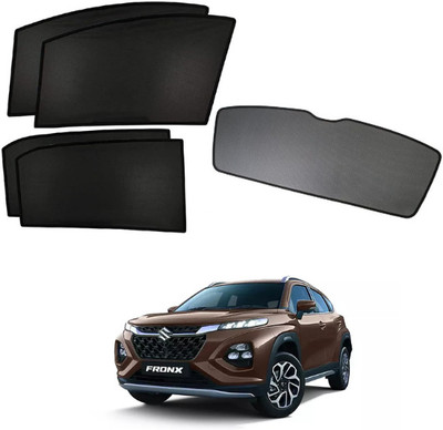 TOP VECHILE Rear Window, Side Window Sun Shade For Maruti Suzuki Fronx(Black)
