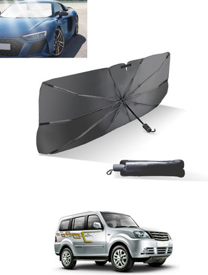 MATIES Windshield Sun Shade For Tata Sumo Grande(Black, Silver)