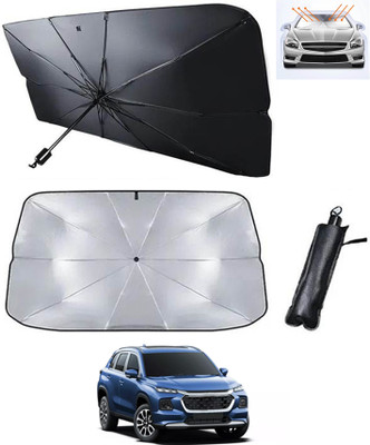 AYW Windshield Sun Shade For Maruti Suzuki Grand Vitara(Silver, Black)