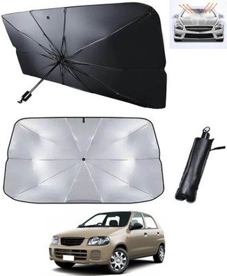 MATIES Windshield Sun Shade For Maruti Suzuki Alto(Silver, Black)
