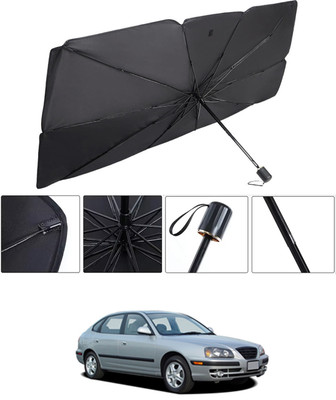 RKPSP Windshield Sun Shade For Hyundai Elantra(Black, Silver)