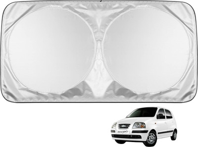 MOCKHE Windshield Sun Shade For Hyundai Santro Xing(Silver)