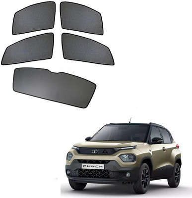 AuTO ADDiCT Side Window, Rear Window Sun Shade For Tata(Black)