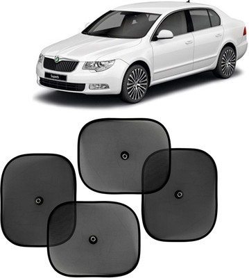 Kingsway Side Window, Rear Window, Windshield Sun Shade For Skoda Superb(Black)