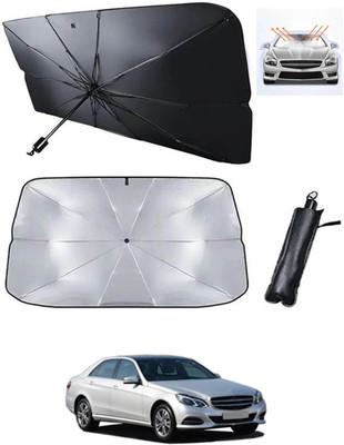 MATIES Windshield Sun Shade For Mercedes Benz E250(Black, Silver)