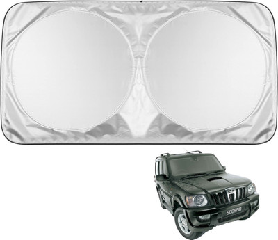 MOCKHE Windshield Sun Shade For Mahindra Scorpio(Silver)